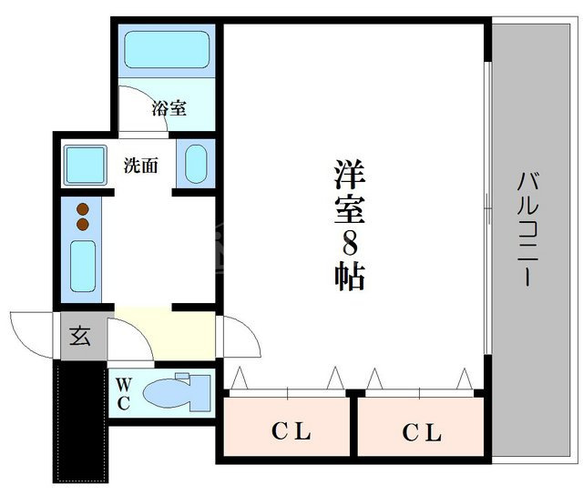コスモリード谷町六丁目（旧ドゥーエ谷町）の間取り