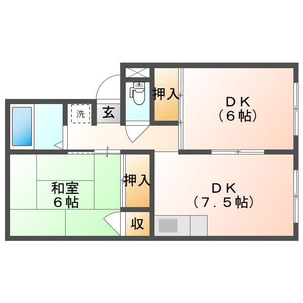 プレジール東川原の間取り