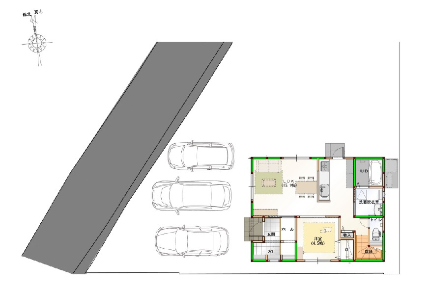 高知市一宮中町1丁目 ⑪ 新築戸建ての区画図