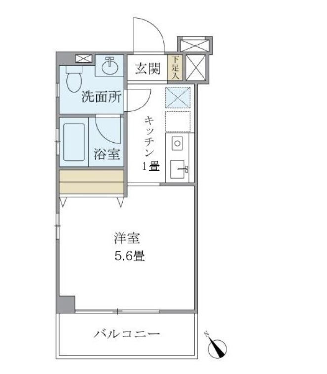 キバサンフラットの間取り