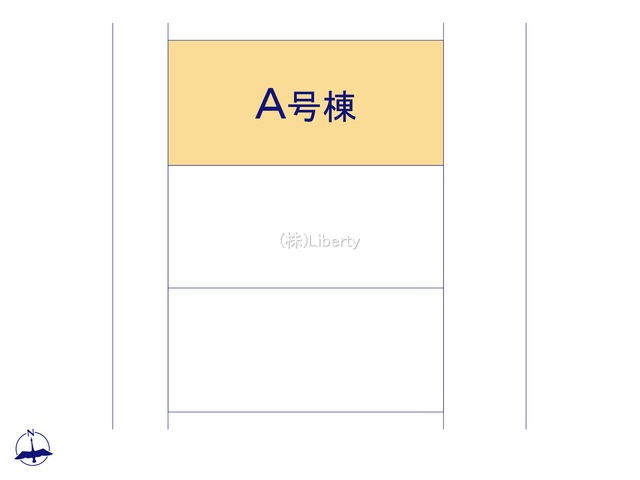 龍ケ崎市城ノ内4丁目　新築戸建　A号棟の区画図