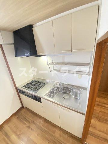 大阪市東淀川区東中島２丁目の賃貸マンションのキッチン