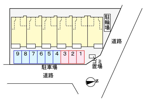 ソレアード南流山の区画図