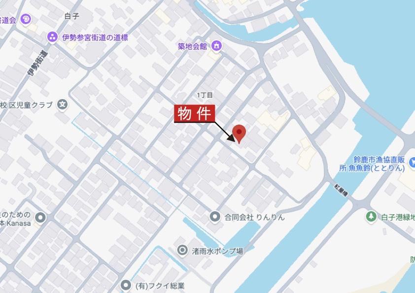 鈴鹿市白子1丁目《1号棟》の地図|詳細Map