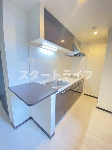 大阪市東淀川区東中島３丁目の賃貸マンションのキッチン