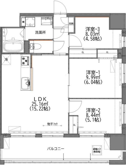【間取り】 | マイコート日野新町(マイコートヒノシンマチ)