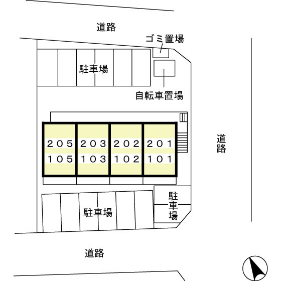 ドエル桐野の区画図