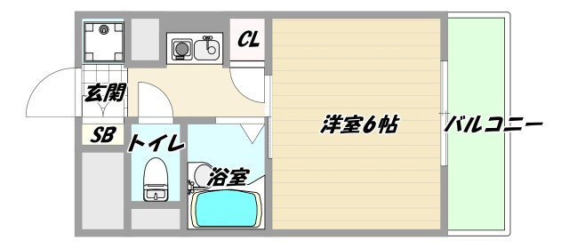 大阪市淀川区東三国１丁目の賃貸マンションの間取り