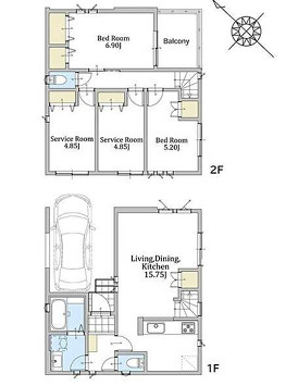 茅ヶ崎市十間坂2丁目　新築戸建　全2棟の間取り