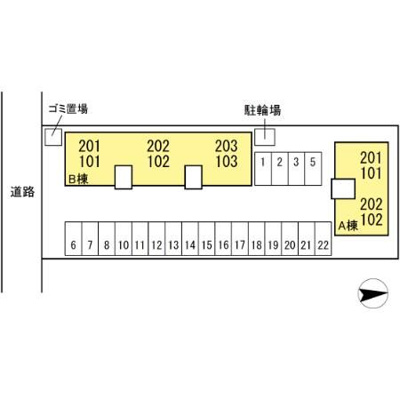 【区画図】 | ウィルタイヤン黒田　B棟