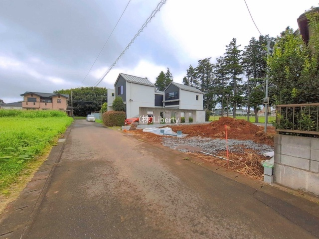 つくば市高崎3期　新築戸建の前面道路含む現地写真