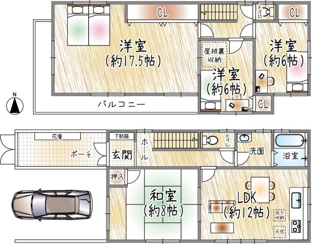 瑞原3丁目の間取り