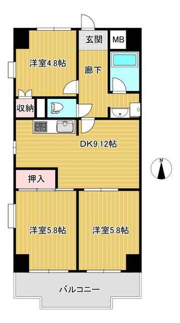 ポレール石神井の間取り