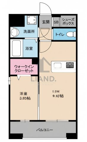 LIBTH薬院PREMIER　　警固小学校区の間取り|LIBTH薬院PREMIER