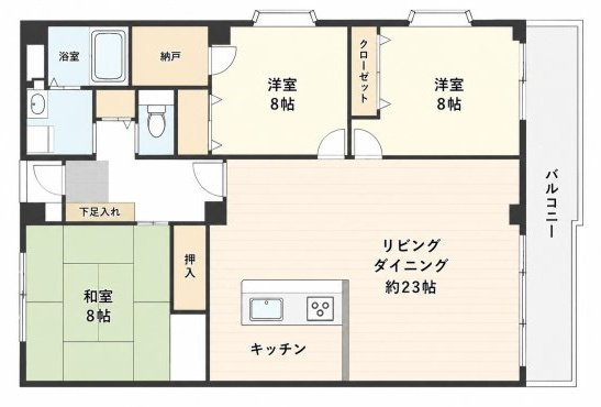 【間取り】 | メゾンドカルム住吉