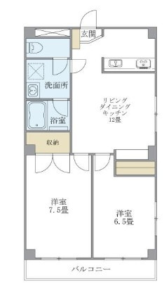 第一ハイム曙の間取り|間取りです。