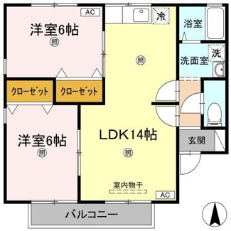 【間取り】 | セジュール永木　Ａ・Ｂ・Ｃ・Ｄ棟