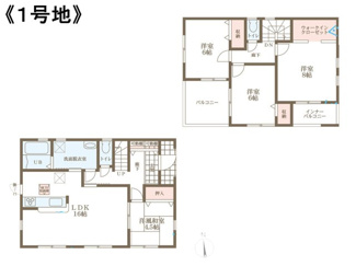 【間取り】 | 大和郡山市下三橋町の新築一戸建 全２区画 １ | １号地間取図