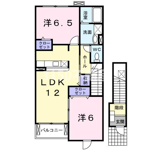 ブラヴィッシモ　Ⅰの間取り