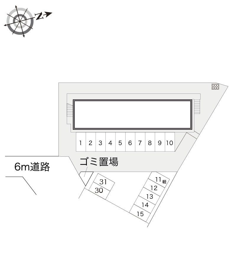 レオパレスセントラルパークサイドの区画図