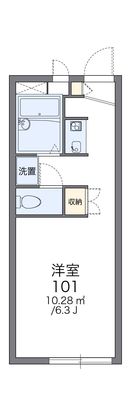 レオパレスセントラルパークサイドの間取り