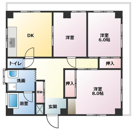 【間取り】 | 富士見台マンション