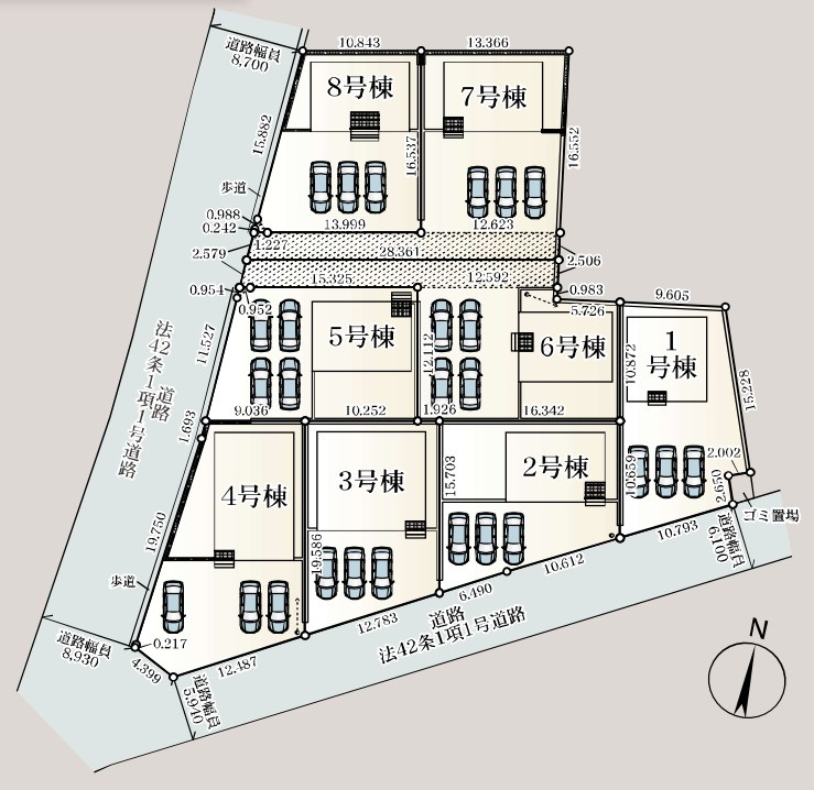 Cradle garden　本庄市児玉町児玉第13の区画図|図面と現況が異なる場合、現況を優先とします。【3号棟】