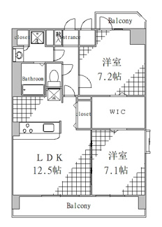 【間取り】 | グランディール　タチバネ