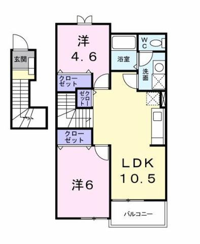 ロンジェヴィテ東沖　Ａの間取り