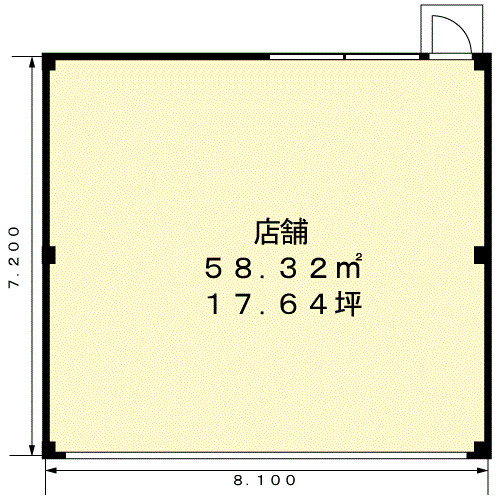 北条町古坂店舗Ｂの間取り