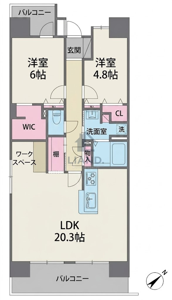 アビターレ駅南　春住小学校区の間取り|アビターレ駅南