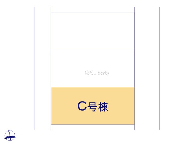 龍ケ崎市城ノ内4丁目　新築戸建　C号棟の区画図