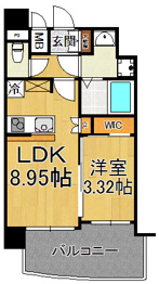 セレニテ甲子園プリエの間取り