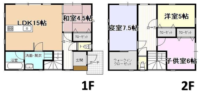 【間取り】 | 【新築分譲住宅】東根市大字羽入　全3棟 | (A棟)、価格2480万円、4LDK、土地面積195.31㎡、建物面積103.51㎡ 