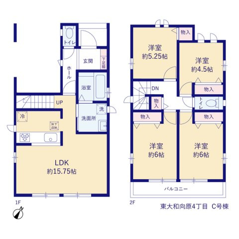 【間取り】 | 東大和市向原4丁目/新築戸建て