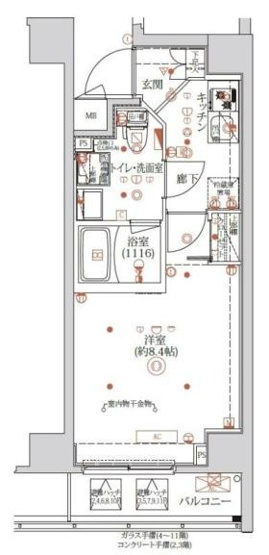 【間取り】 | クオリタス蒲田 | 間取り図