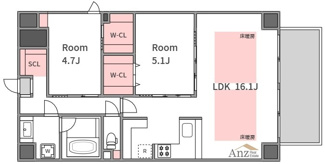 【間取り】 | ブエナビスタ阿波座タワー