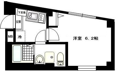 ｂ’ＣＡＳＡ新大橋の間取り|間取りです。
