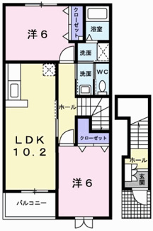 【間取り】 | アウローラＭ　Ｂ