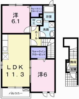 【間取り】 | パレ　ドゥールＤ