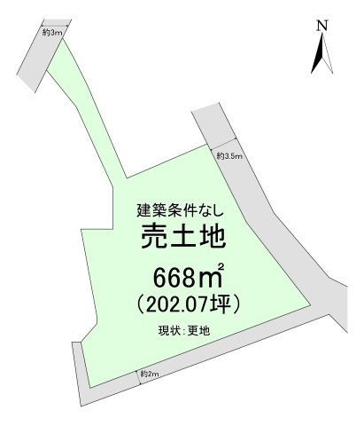 売土地　箕郷町白川の区画図
