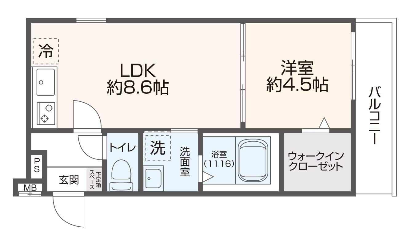 フジパレス弥刀Ⅴ番館の間取り