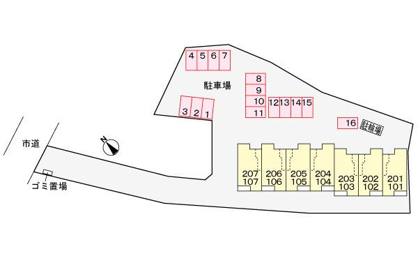 Ｓ・ＴＲＡＩＬ（エストレイル）の区画図