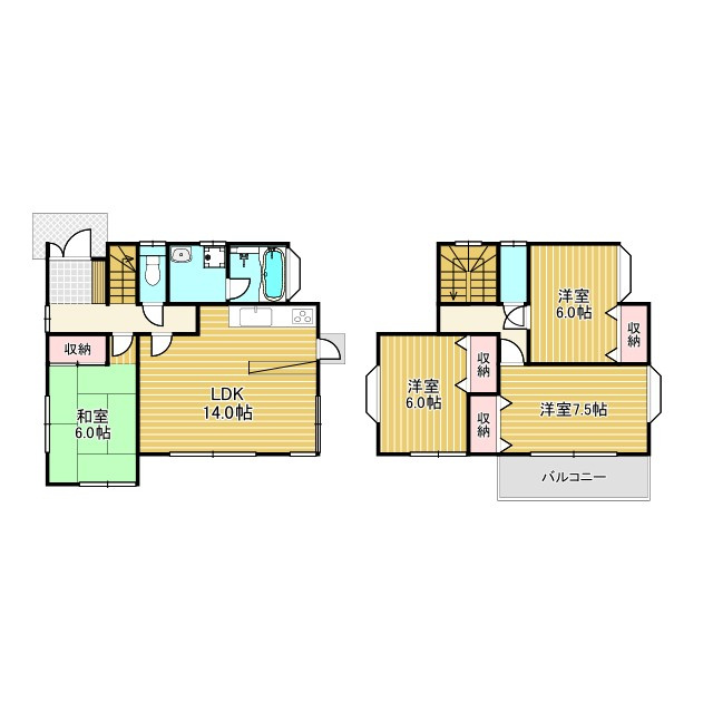 下石倉町中古住宅の間取り|■全室角部屋の間取り