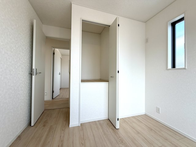 越谷市下間久里第１７　新築戸建の収納|整理整頓がしやすいシステム収納。衣類から小物まで一箇所にスッキリ収まります。