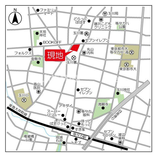 【地図】ＪＰ　ｎｏｉｅ　等々力 