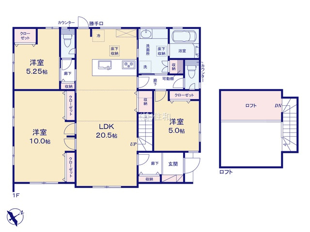 【新築分譲住宅】川越市南大塚6丁目の間取り