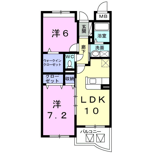 ヴィ　ルーラルの間取り|間取図