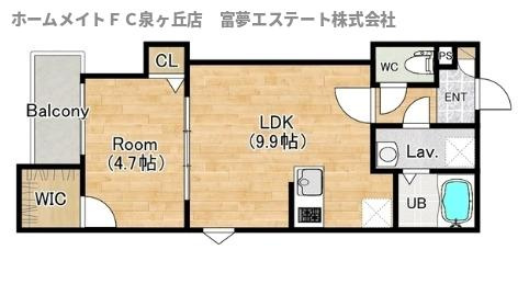 ジーメゾン羽衣フェザーの間取り