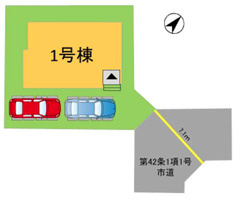 福岡市東区香住ヶ丘5丁目3期　1号棟の区画図